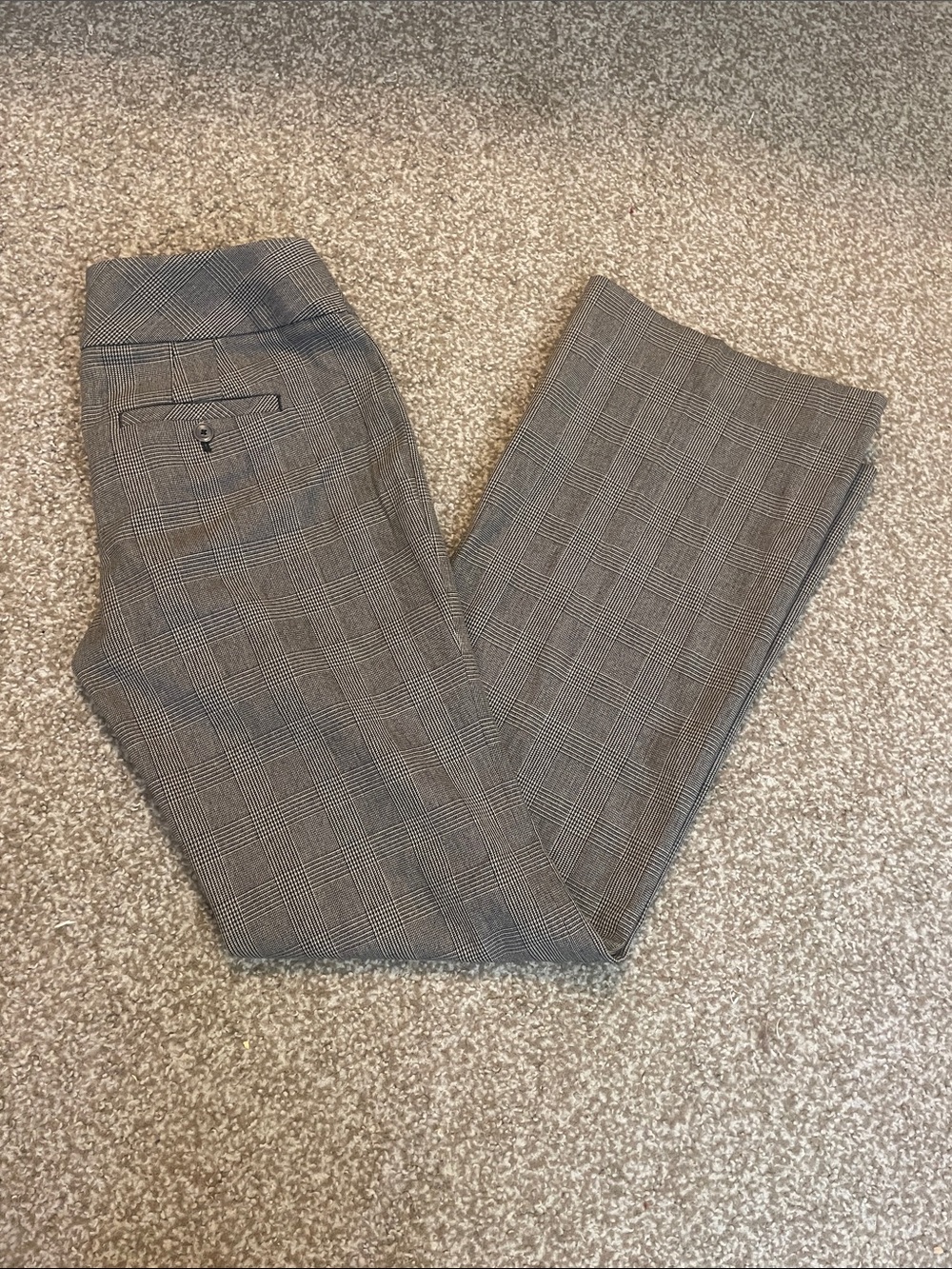 White House Black Market Legacy Houndstooth Plaid Wide Leg Dress Pants